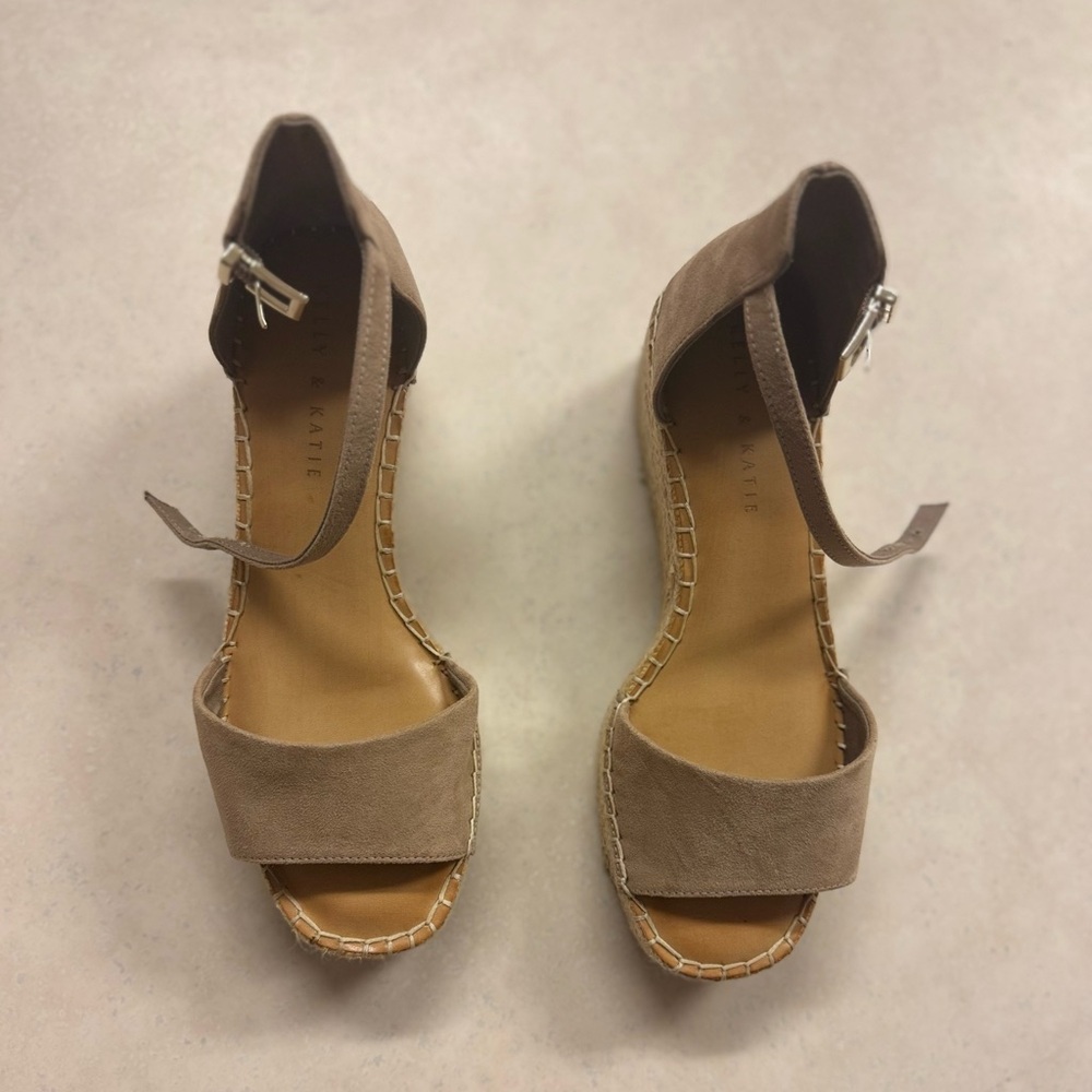 Kelly & Katie Brown Espadrilles with Ankle Straps
